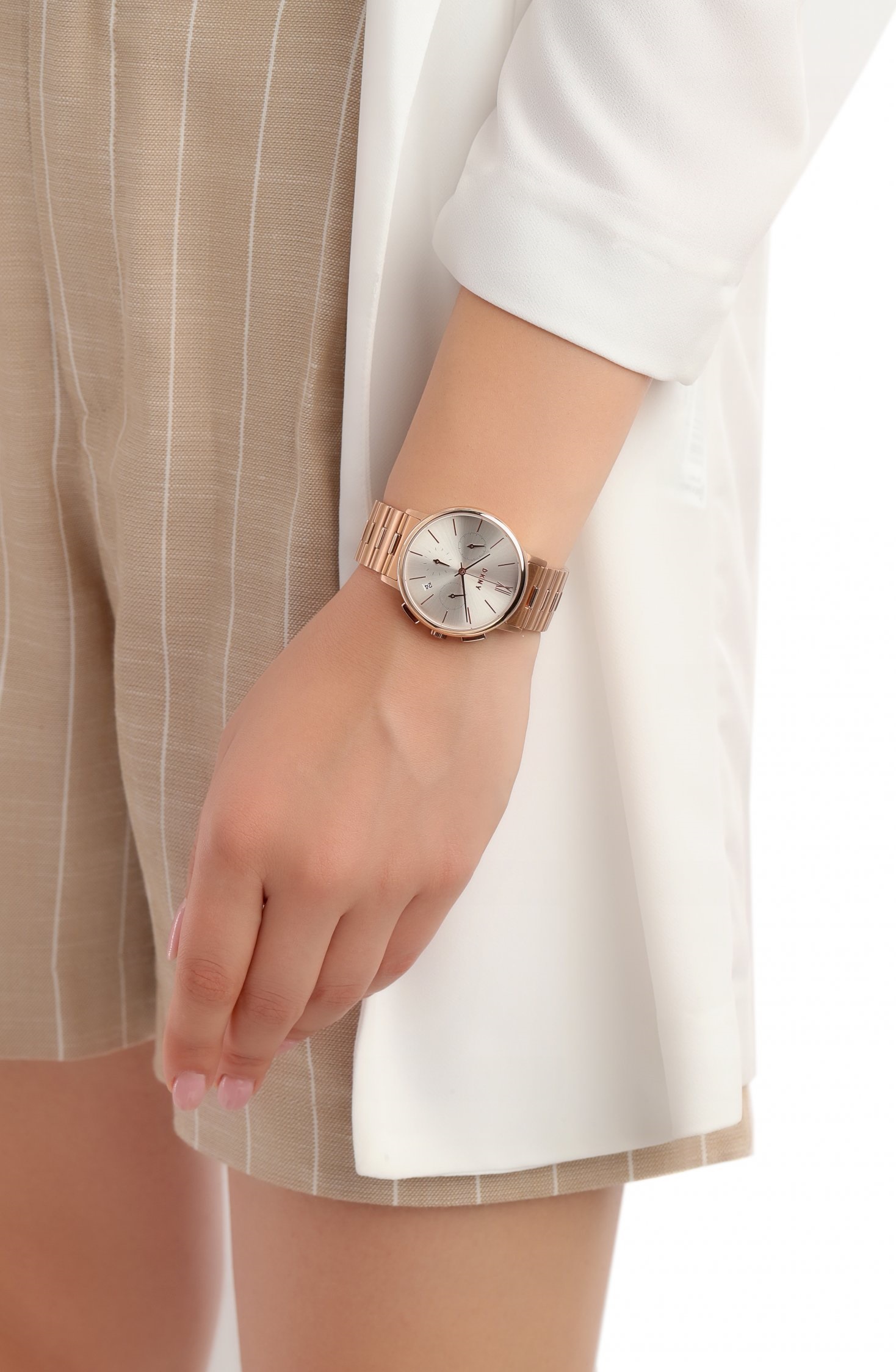 DKNY Willoughby Lady's Chronograph 38mm Rose Gold Stainless Steel Bracelet NY2541 - 