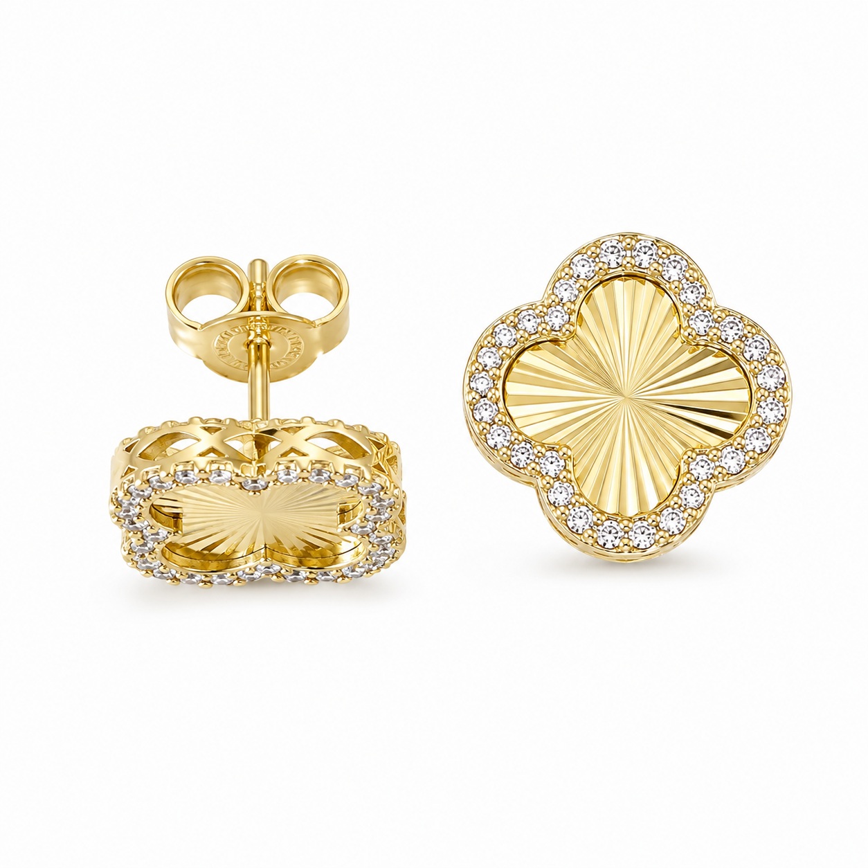 EARRINGS SENZIO Collection Yellow Gold with Zircon Stones 3KOR.E5702 - 