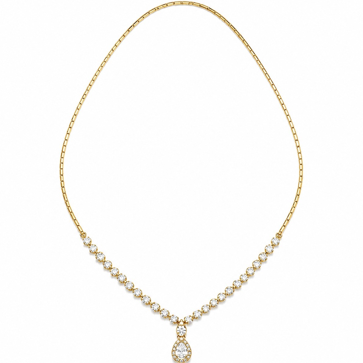 NECKLACE Rosette SENZIO Collection Yellow Gold K9 with Zircon Stones 3KOR.NE5748 - 