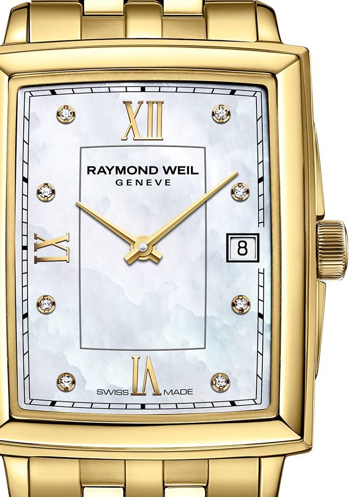 RAYMOND WEIL Toccata Diamonds White Pearl Dial 22.6x28.1mm Gold Stainless Steel Bracelet 5925-P-00995 - 