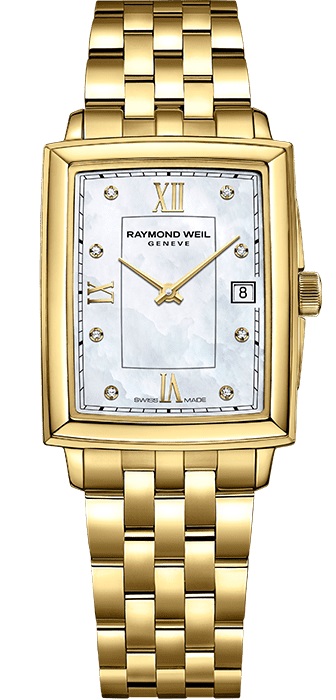 RAYMOND WEIL Toccata Diamonds White Pearl Dial 22.6x28.1mm Gold Stainless Steel Bracelet 5925-P-00995 - 