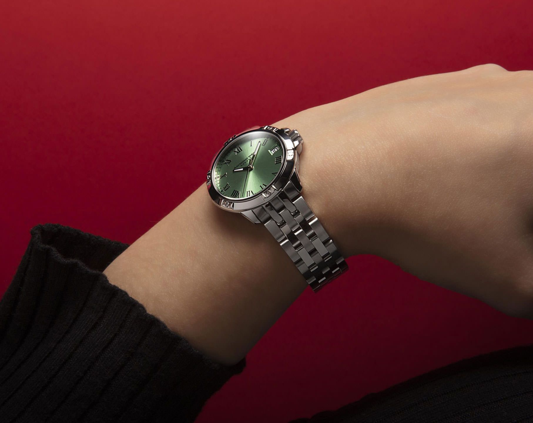 RAYMOND WEIL Tango Green Dial 30mm Silver Stainless Steel Bracelet 5960-ST-00520 - 7
