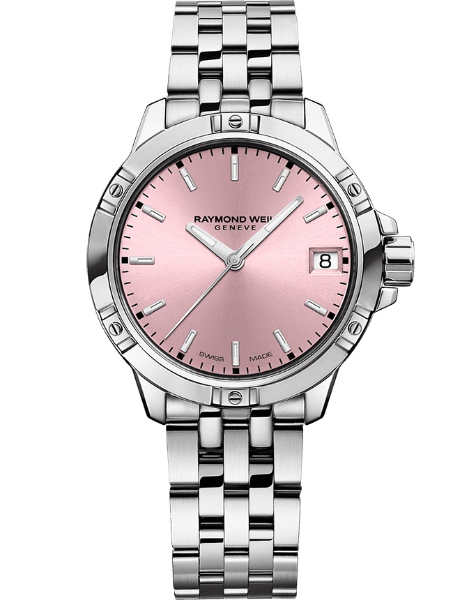 RAYMOND WEIL Tango Pink Sunrayed Dial 30mm Silver Stainless Steel Bracelet 5960-ST-80001 - 