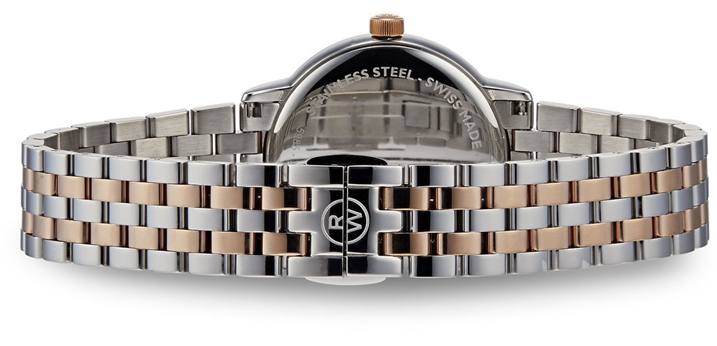 RAYMOND WEIL Toccata Black Dial with Diamonds 29mm Two Tone Rose Gold Stainless Steel Bracelet 5985-SP5-20081 - 6