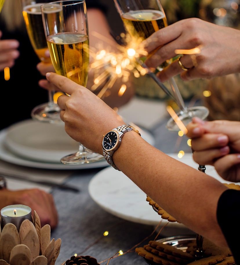 RAYMOND WEIL Toccata Black Dial with Diamonds 29mm Two Tone Rose Gold Stainless Steel Bracelet 5985-SP5-20081 - 9