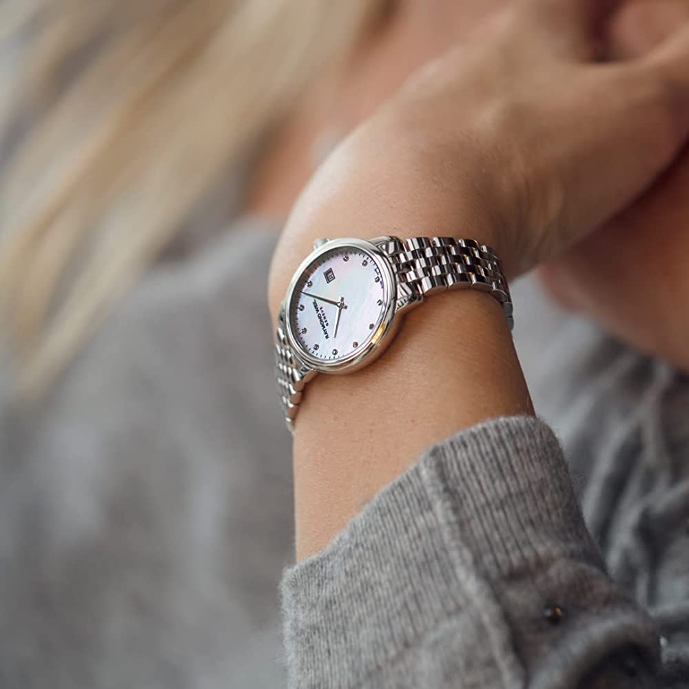 RAYMOND WEIL Toccata White Pearl Dial with Diamonds 29mm Silver Stainless Steel Bracelet 5985-ST-97081 - 4