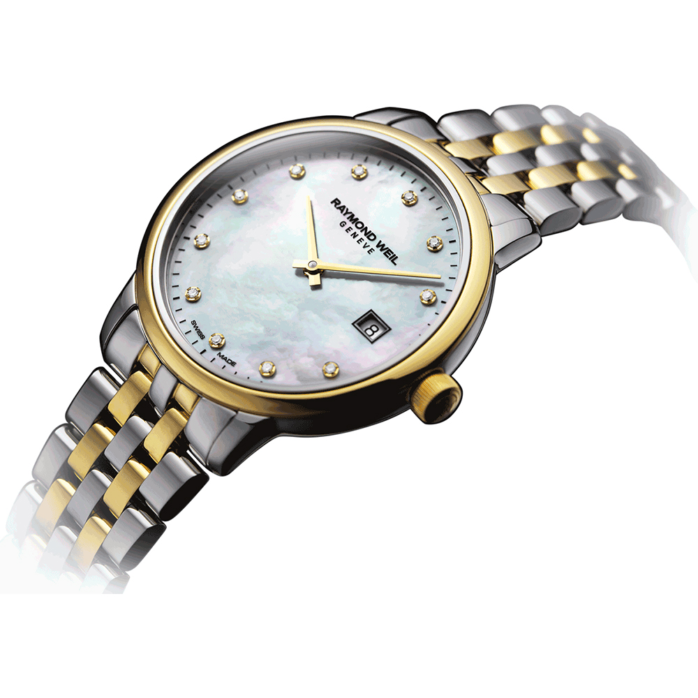 RAYMOND WEIL Toccata Diamonds 29mm Two Tone Gold Stainless Steel Bracelet 5985-STP-97081 - 3