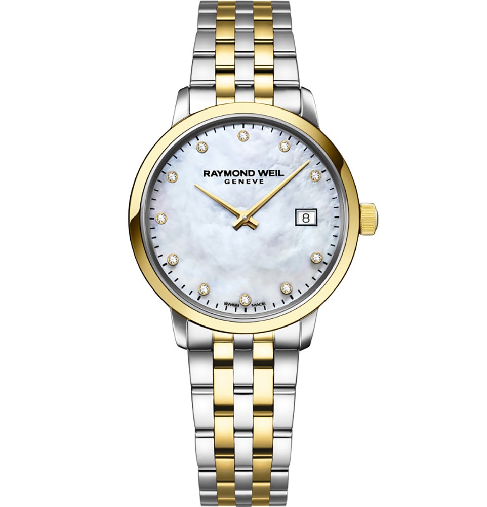 RAYMOND WEIL Toccata Diamonds 29mm Two Tone Gold Stainless Steel Bracelet 5985-STP-97081 - 