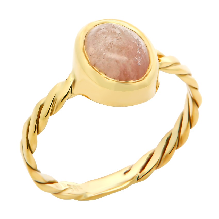 RING Handmade Solitaire Di Natura SENZIO Collection K14 Yellow Gold with Tourmaline 5CR.003PR - 