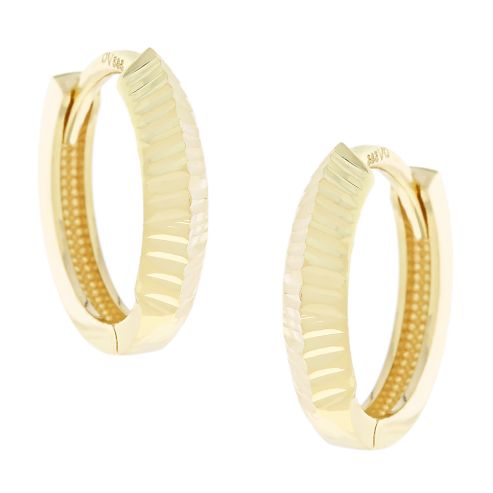 EARRINGS Hoops SENZIO Collection K14 Yellow Gold 5DIV.902914OR