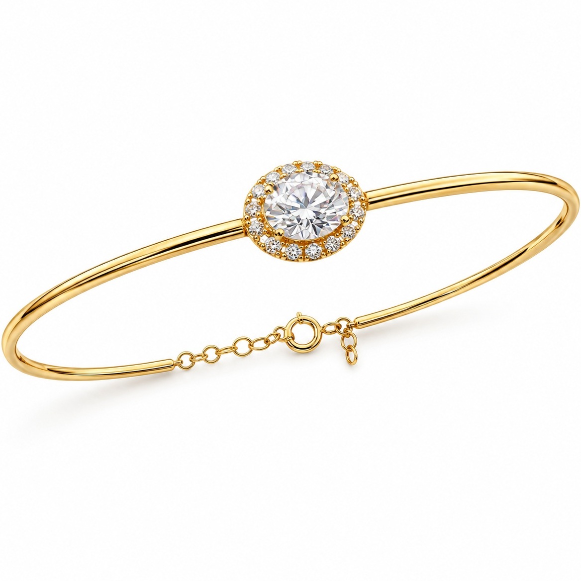 BRACELET Rosette SENZIO Colleciton K14 Yellow Gold with Zircon Stones 5SEN.048BR - 