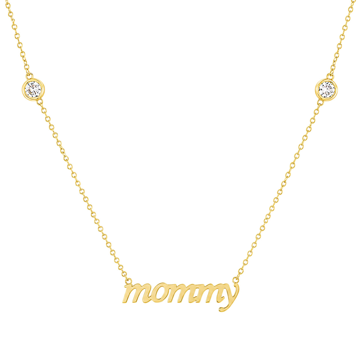 ΚΟΛΙΕ Mommy SENZIO Collection Κίτρινο Χρυσό Κ14 με Πέτρες Ζιργκόν 5SOU.1450C - 