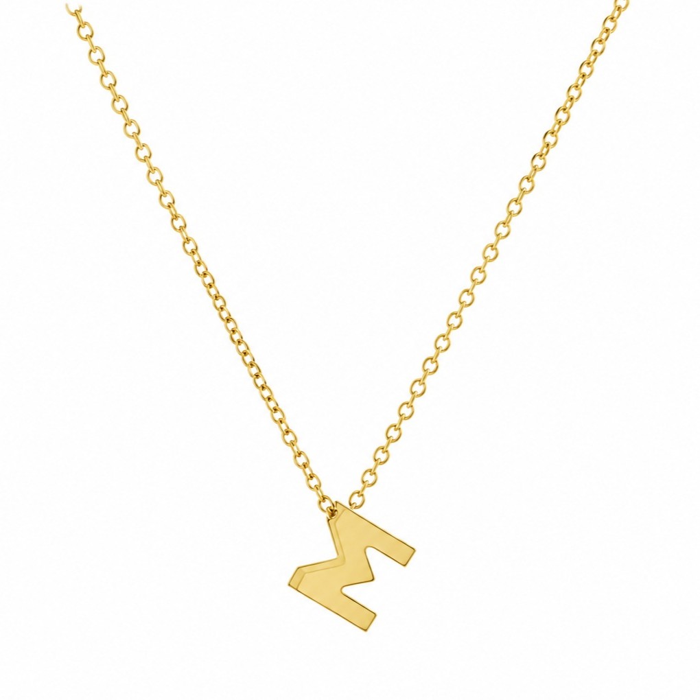 NECKLACE Monogram Σ SENZIO Collection Yellow Gold Κ14 5SOU.S22K - 