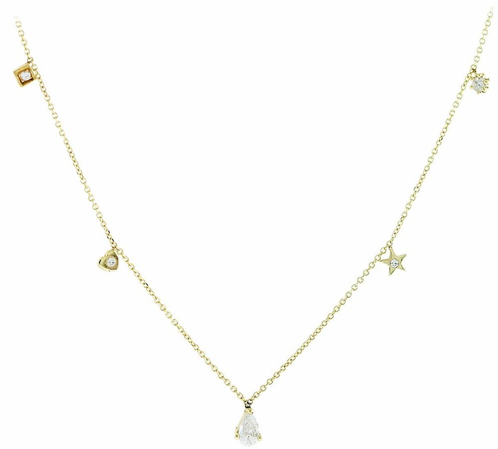 ΚΟΛΙΕ SENZIO Collection σε Κίτρινο Χρυσό 14Κ με Ζιργκόν 5AB.01.354C