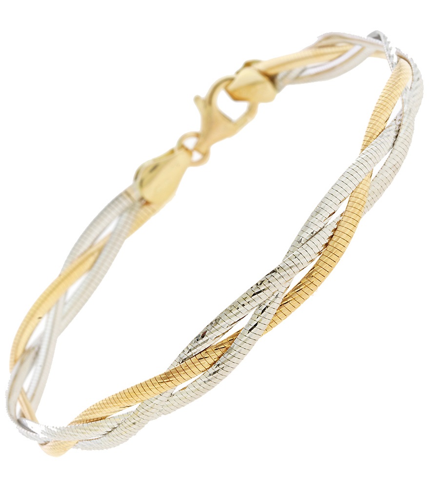 ΒΡΑΧΙΟΛΙ SENZIO Collection Κίτρινο και Λευκό Χρυσό Κ14 5BEN.270B - 