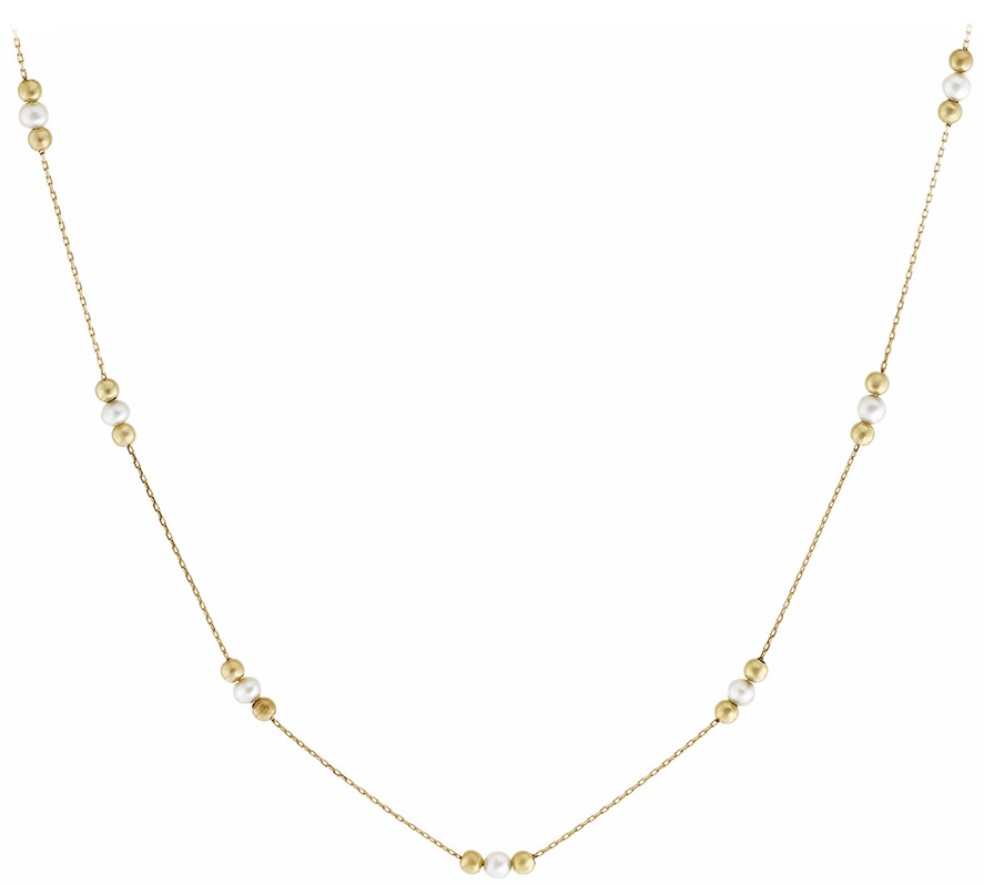 ΚΟΛΙΕ SENZIO Κίτρινο Χρυσό 14K με Μαργαριτάρια 5BL.02.7205C - 