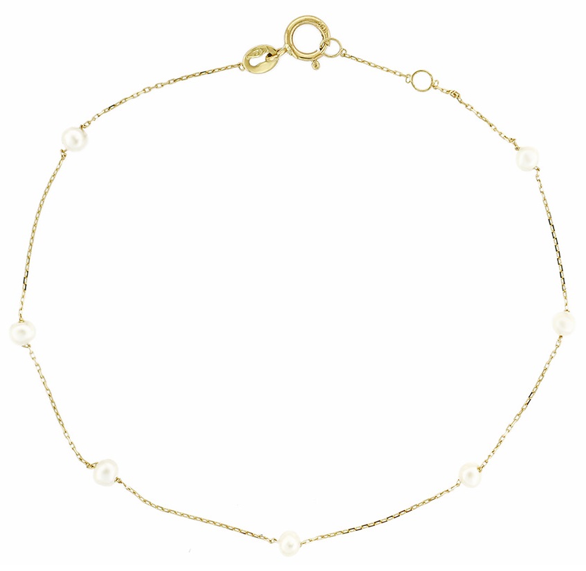 ΒΡΑΧΙΟΛΙ SENZIO Κίτρινο Χρυσό 14K με Μαργαριτάρια 5BL.04.7222B - 