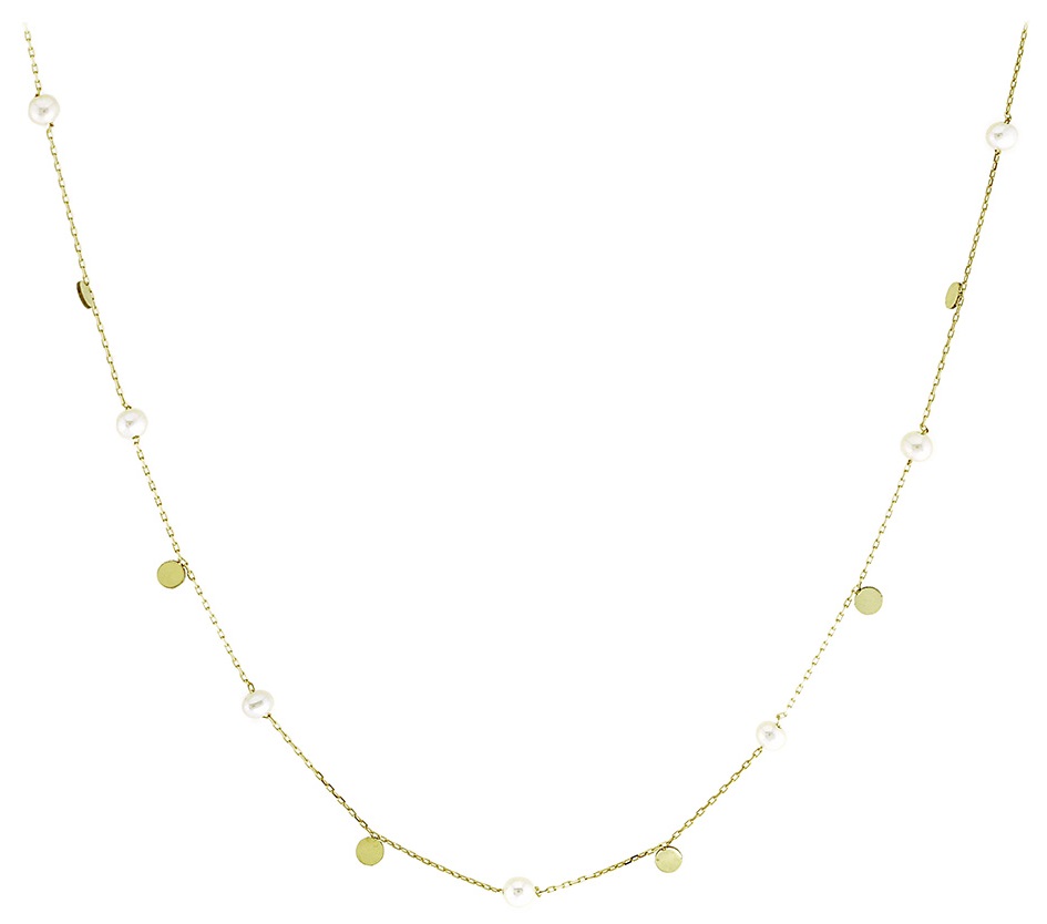 ΚΟΛΙΕ SENZIO Κίτρινο Χρυσό 14K με Μαργαριτάρια 5BL.03.7226C