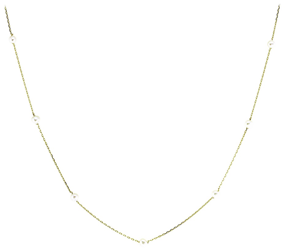 ΚΟΛΙΕ SENZIO Κίτρινο Χρυσό 14K με Μαργαριτάρια 5BL.04.7222C - 