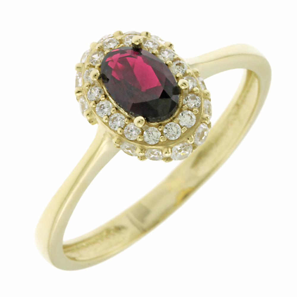 RING Rosette with Zircon in 14K Yellow Gold 5BL.3051R