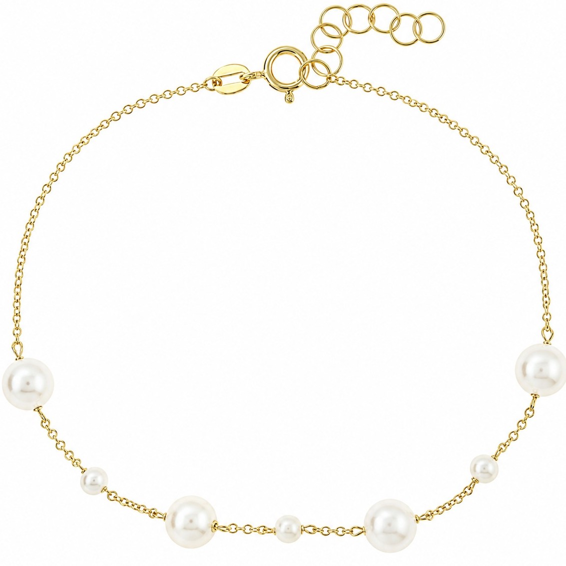 BRACELET SENZIO Collection Yellow Gold K14 with Pearls 5BS.81B - 