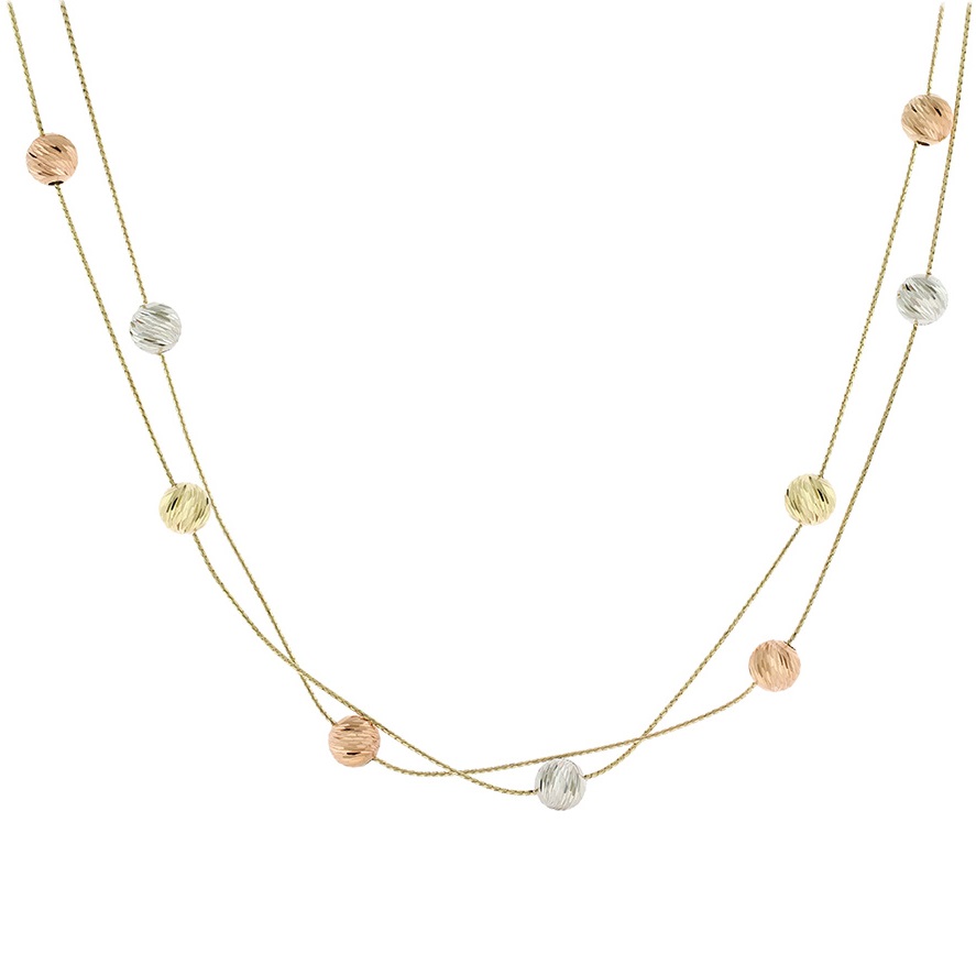 ΚΟΛΙΕ SENZIO Collection Κ14 Κίτρινο, Λευκό και Ροζ Χρυσό 5CG.2751C - 