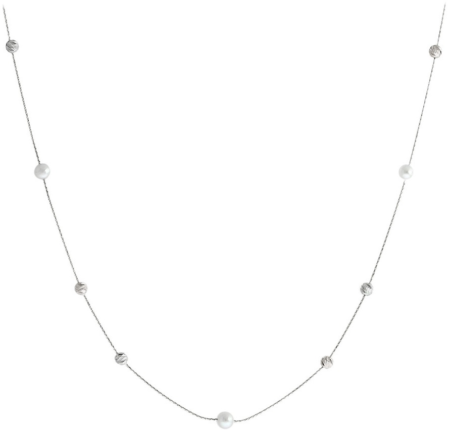 ΚΟΛΙΕ SENZIO Λευκό Χρυσό 14K με Μαργαριτάρια 5CG.2758BC - 