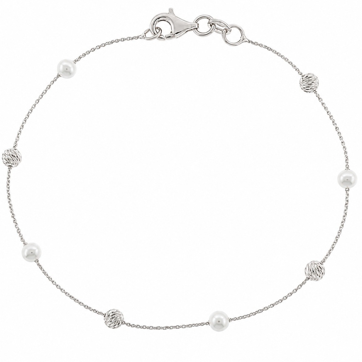 BRACELET SENZIO Collection White Gold K14 with Pearls 5CG.2014ABB - 