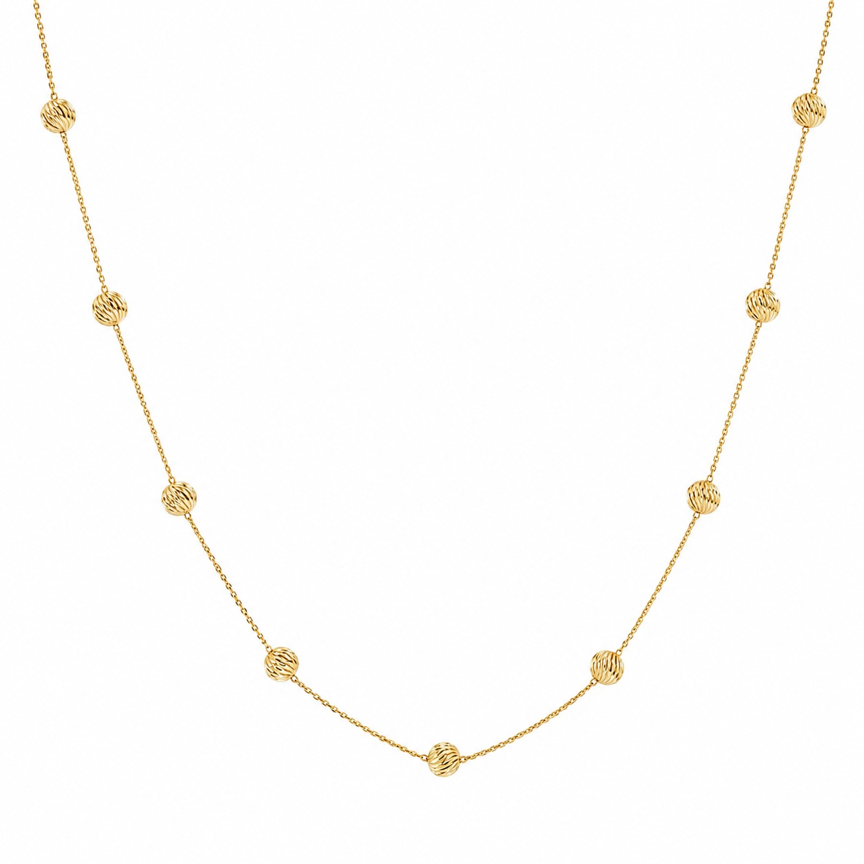 NECKLACE Beaded SENZIO Collection in Yellow Gold K14 5CG.1212C - 