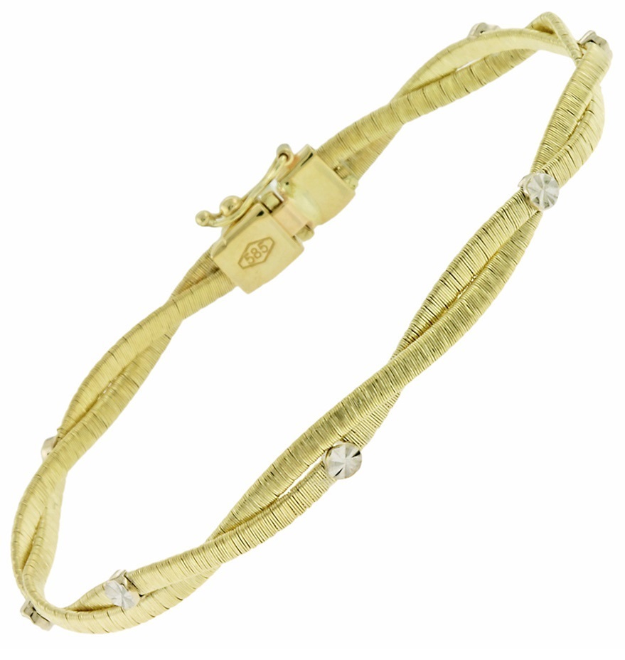 BRACELET SENZIO Collection 14K Yellow and White Gold 5DAN.234B - 