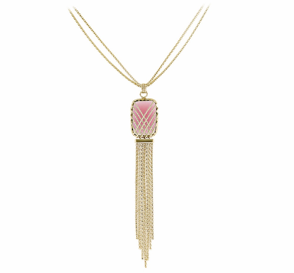 ΚΟΛΙΕ Αλυσιδωτό με Ζιργκόν σε 14Κ σε Κίτρινο Χρυσό 5DAN.7231C