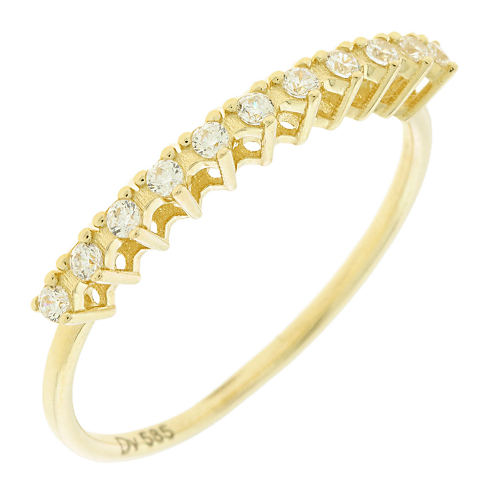 RING SENZIO Collection White Gold K14 with Zircon Stones 5DIV.107160R