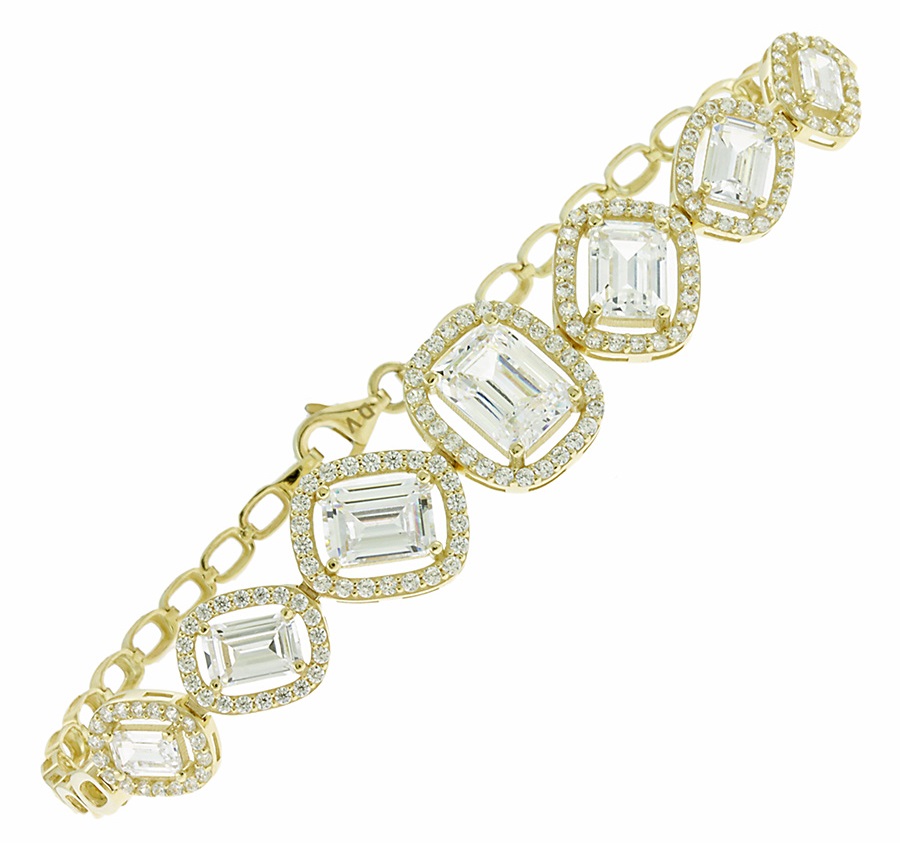 ΒΡΑΧΙΟΛΙ SENZIO Κίτρινο Χρυσό 14K με Πέτρες Ζιργκόν 5DIV.01.33091B - 