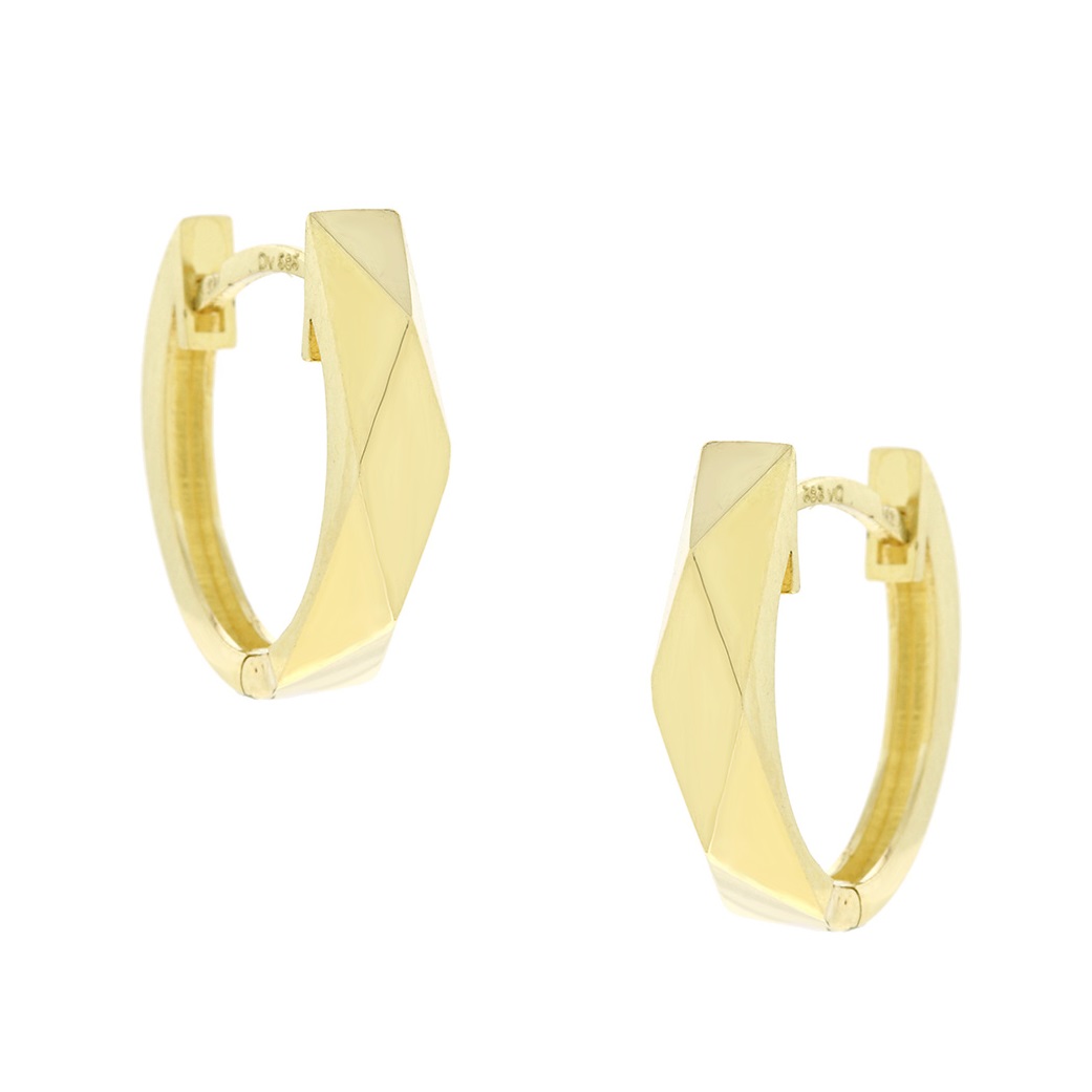 EARRINGS Hoops SENZIO Collection K14 Yellow Gold 5DIV.8071OR