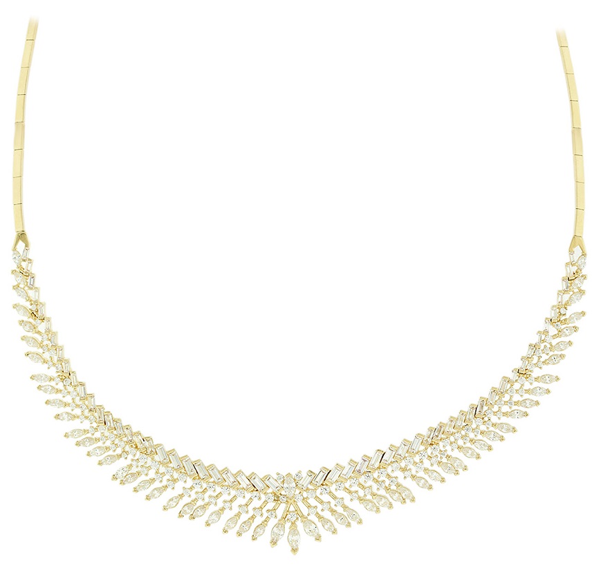 NECKLACE Full Stones SENZIO Yellow Gold K14 with Zircon Stones 5DIV.248540C - 