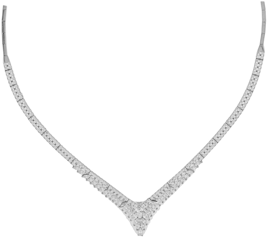 ΚΟΛΙΕ SENZIO Collection σε Λευκό Χρυσό Κ14 με Ζιργκόν 5DIV.24865BC - 