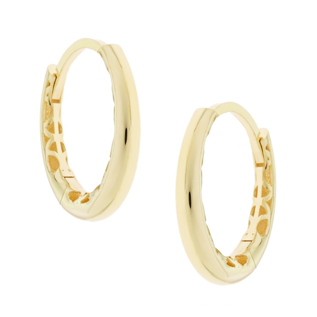EARRINGS Hoops SENZIO Collection K14 Yellow Gold 5DIV.943OR