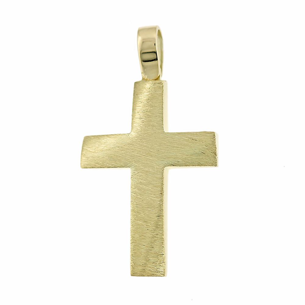 ΣΤΑΥΡΟΣ Ανδρικός SENZIO Collection από Κ14 Κίτρινο Χρυσό 5DO.568CR