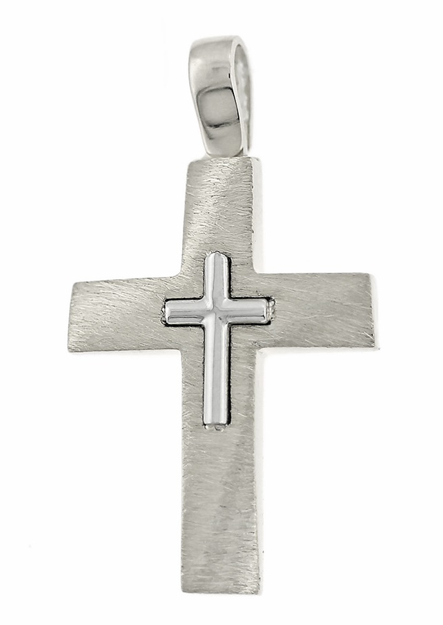 ΣΤΑΥΡΟΣ Ανδρικός SENZIO 14K από Λευκό Χρυσό 5DO.567BCR - 