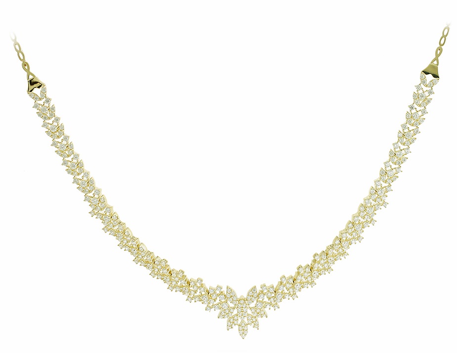 NECKLACE Fullstone 14K Yellow Gold with Zircon Stones 5FAV.01.65584C - 