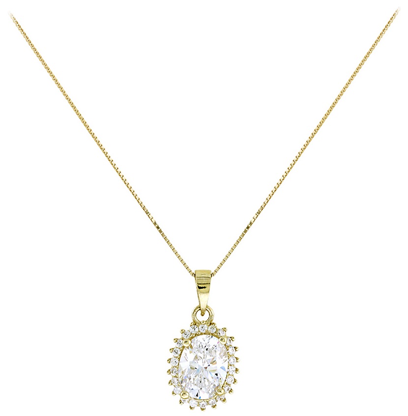 ΚΟΛΙΕ Ροζέτα με Ζιργκόν 14K Κίτρινο Χρυσό 5FAV.01.88212C