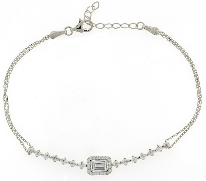 ΒΡΑΧΙΟΛΙ SENZIO Collection σε Λευκό Χρυσό Κ14 με Ζιργκόν 5FAV.01.8842BB - 