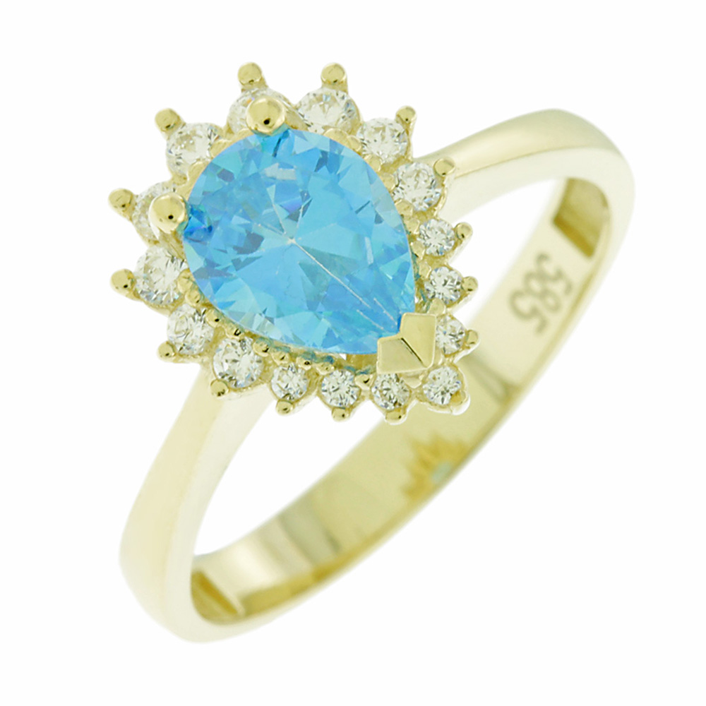 RING Rosette with Zircon in 14K Yellow Gold 5FAV.02.881433R - 