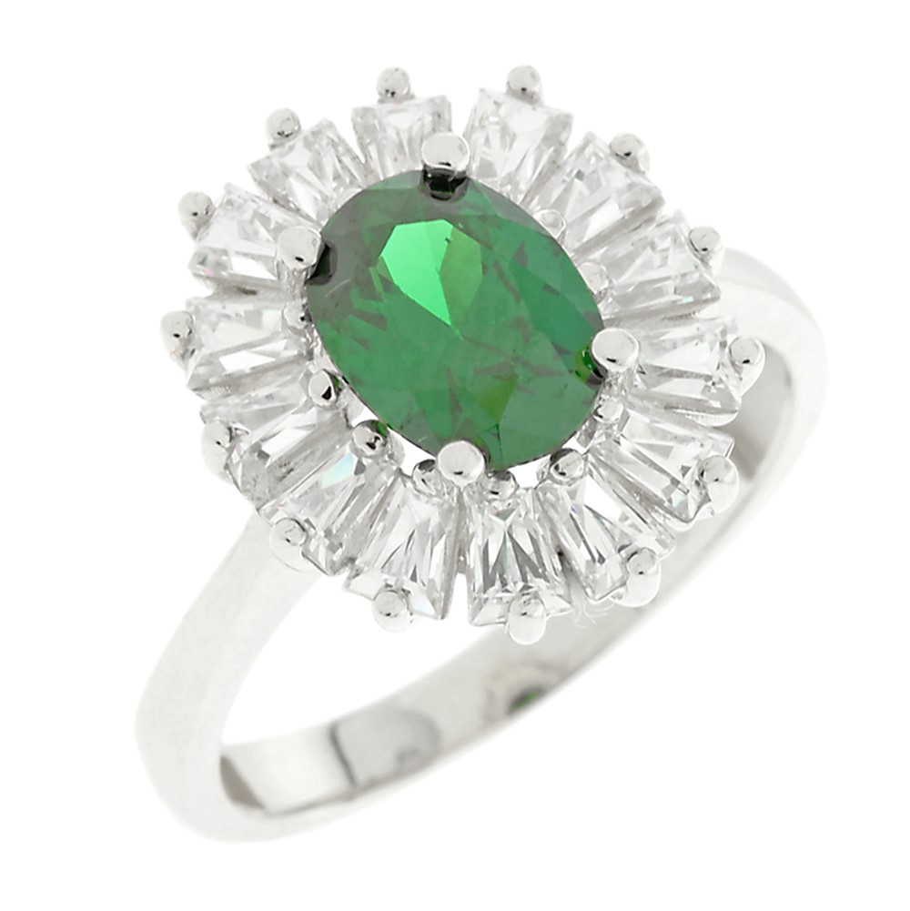 ΔΑΧΤΥΛΙΔΙ Ροζέτα SENZIO Collection Λευκό Χρυσό Κ14 με Πέτρες Ζιργκόν 5FAV.16110BR - 