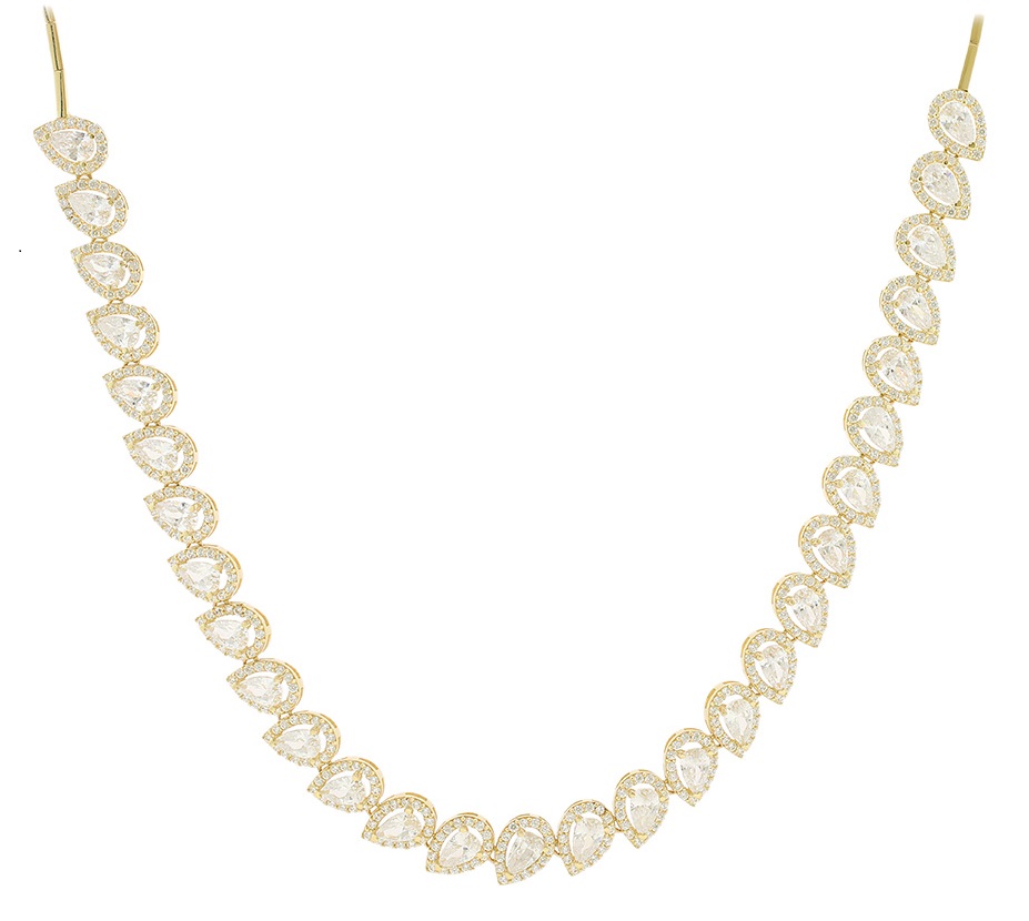 ΚΟΛΙΕ SENZIO Collection Κίτρινο Χρυσό 14K με Πέτρες Ζιργκόν 5FAV.88194C - 