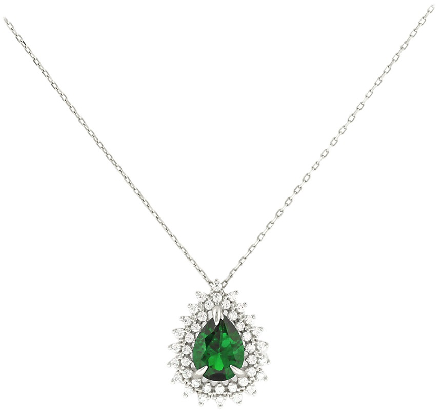 NECKLACE Rosette SENZIO with Zircon 14K White Gold 5FAV.882153BC