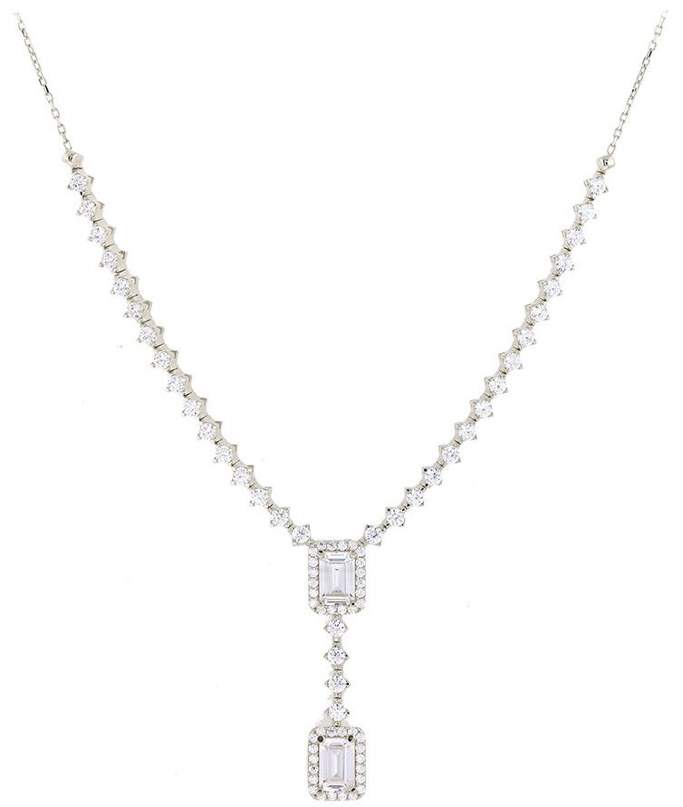 ΚΟΛΙΕ SENZIO Collection σε Λευκό Χρυσό Κ14 με Ζιργκόν 5FAV.8842BC