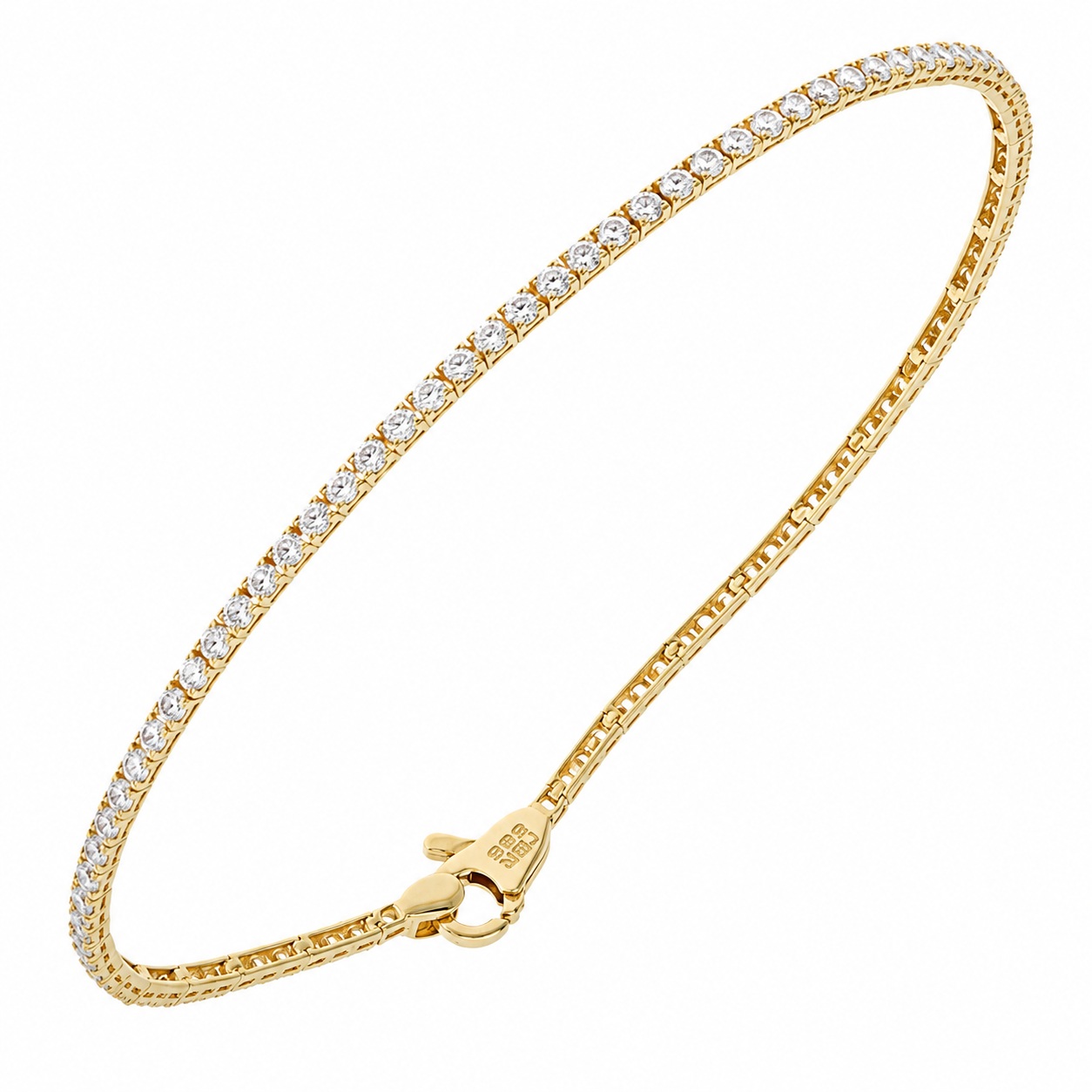 BRACELET Women's Riviera SENZIO Collection K14 Yellow Gold with Zircon Stones 5FM.1931B - 