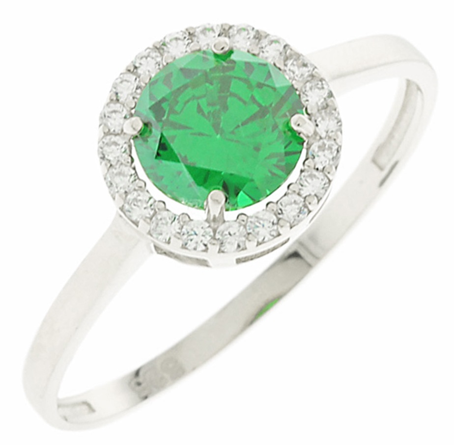 RING Rosette with Zircon in 14K White Gold 5FM.01.3398BR