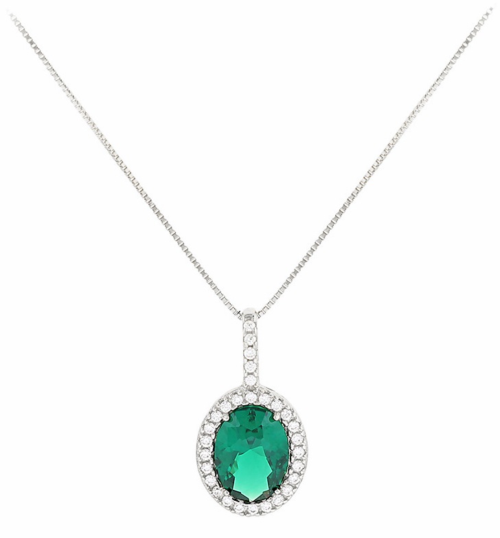NECKLACE Rosette SENZIO with Zircon 14K White Gold 5FM.02.1549BC